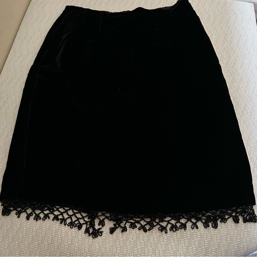 Rickie Freeman Teri Jon velvet vintage skirt